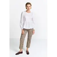Rich & royal Cotton Blouse With Peplum Sustainable White Taglia: 38 | Maglie a manica lunga Outlet | Donna | Bianco