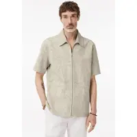 John Varvatos Wade Ss Collared Zip Up Perforated Leath Chalk Taglia: 46 | Giacche leggere Outlet | Uomo