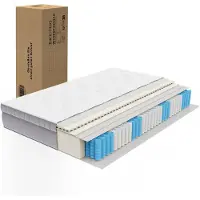 Great han Materasso a molle insacchettate a 7 zone, 160x200 cm, altezza 25 cm; materasso ergonomico in schiuma comfort per adulti, OEKO-TEX