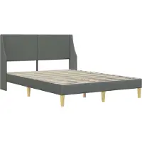 vidaXL Struttura letto con materasso e testiera in poliestere