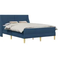 vidaXL Struttura letto con materasso e testiera in poliestere