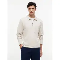 Tommy Hilfiger Essential Terry Quarter-zip Heathered Oatmilk Taglia: XL | Maglioni a maglia Outlet | Uomo