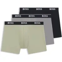 BOSS per uomo. 50554694 Set 3 Boxer Power verde, grigio, nero (XL), Homewear, Multicolore, Cotone