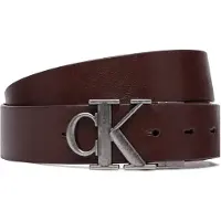 Calvin Klein Ck Buckle Tumbled 35mm Belt Chestnut Brown/cognac/antique Taglia: 105 | Cinture Outlet | Uomo | Marrone