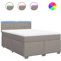 Syfax Giroletto a Molle con Materasso Tortora 160x200 cm in Tessuto