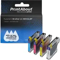 PrintAbout Cartuccia compatibile Brother LC-985VALBP - 4 colori Multipack