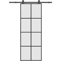 VD Home Furnishing Porta scorrevole con rubinetteria 76x205 cm ESG vetro e alluminio