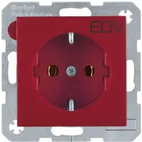 Berker 47431922 Presa SCHUKO con impronta rossa, opaca Berker S.1/B.3/B.7