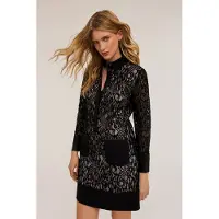 Motivi Macramé Lace Chemisier Dress Black Taglia: 36 | Abiti in T-Shirt Outlet | Donna | Nero