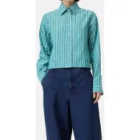Closed Cropped Classic Shirt Meadow Green Taglia: S | Maglie a manica lunga Outlet | Donna | Verde