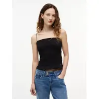 Tommy Hilfiger Slim Smock Strap Black Taglia: M | Canottiere Outlet | Donna | Nero