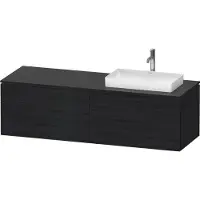 Duravit L-Cube Meuble sous-lavabo en console suspendu, avec plan de toilette en console, 4 tiroirs, vasque à droite, 1620x482x550mm, LC4871R16160000, LC4871R16160000