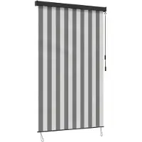 vidaXL Tenda a rullo , antracite e bianco, 60 x 250 cm, tessuto e alluminio