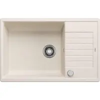 OEM Ampio lavabo in granito bianco con scarico - facile da pulire - larghezza 60 cm