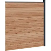 vidaXL Set recinzione 175 x 186 cm in WPC e alluminio, marrone