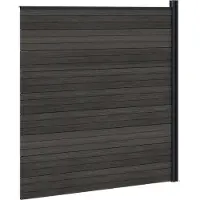 vidaXL Set recinzione 175 x 186 cm in WPC e alluminio nero