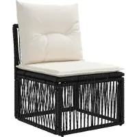 vidaXL Set da giardino composto da 8 pezzi, colore nero e crema, in rattan sintetico