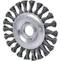 Ks Tools Spazzola rotonda in filo d'acciaio 0,5 mm, Ø 125 mm ( 340.0043 )