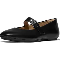 FitFlop per donna. E3D-090 Delicate ballerine in pelle nera (38), Nero, Basso, Fibbia, Casual