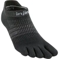 Injinji Women's Run Lightweight No-Show Calze da running Donna (40,5-44,5, nero)