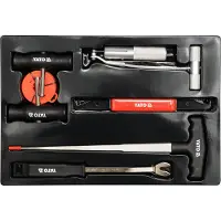 YATO Kit di smontaggio per vetri automobilistici, composto da 7 pezzi.