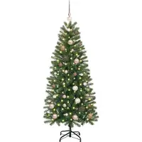 vidaXL Albero di Natale artificiale, verde, 150 cm, realizzato in PE e PVC