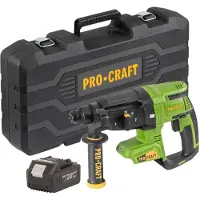 Procraft Martello perforatore a batteria PHA40bb-c 20 V 2,6 J SDS plus Brushless + 1x batteria 4,0 Ah + valigetta - senza caricabatterie