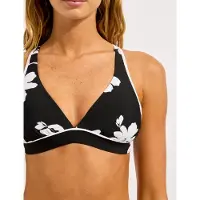 Seafolly Mayflower Multi Fit Longline Tri Parte superiore bikini Donna (40, nero)
