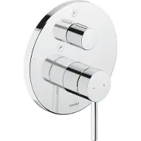 Duravit Circle Mitigeur monocommandé pour bain à encastrer, 2 consommateurs, système céramique, chrome, CE5210018010, CE5210018010