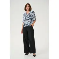 Kaffe Camicia da donna 'KAElina' blu chiaro / grigio scuro / nero / bianco
