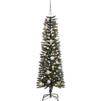 vidaXL Albero di Natale artificiale con 150 LED con supporto Verde 150 cm