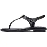 Martinelli per donna. 1535-B006G Sandali Mazzini in pelle nera (38), Nero, Basso, 1 a 3 cm, Fibbia, Casual