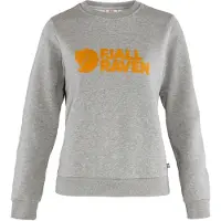 Fjall Raven - Felpa donna in cotone biologico - Fjällräven Logo Sweater W Grey Melange per Donne in Cotone - Taglia XS - Grigio