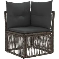 vidaXL Set di divani da giardino, 12 pezzi, grigio, in rattan sintetico