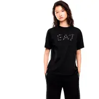 Emporio Armani per donna. 7W001096_AF21636 Maglietta in maglia Logo Series nero (M), Casual, Cotone, Manica corta