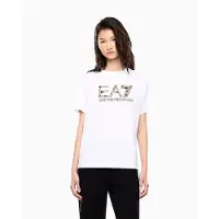 EA7 per donna. 7W001096_AF21636 Maglietta in maglia Logo Series bianco (L), Casual, Cotone, Manica corta