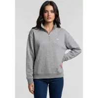 Levi's Everyday 1/4 Zip Mid Heather Grey Taglia: XS | Maglie a manica lunga Outlet | Donna | Grigio