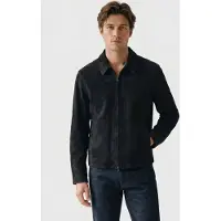 John Varvatos Dundy Jacket - Zip Closure Velvet Jacket Charcoal Taglia: 46 | Giacche di pelle Outlet | Uomo | Nero