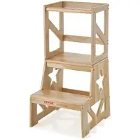 OEM Scala da cantiere leggera con ringhiere di sicurezza e elementi antiscivolo - Telaio robusto - Portata 68 kg - Con elementi antiscivolo - Adatta per cucina e bagno