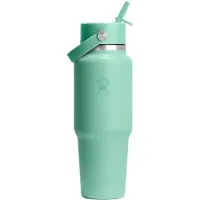 Hydroflask Wide Flex Straw Travel Bottle Borraccia (946 ml, verde)