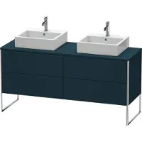 Duravit XSquare Meuble sous-vasque sur console au sol, pour deux vasques, 4 tiroirs, 1600x778x548mm, XS4927B9898, XS4927B9898