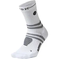 STOX Running Ankle Socks Calze da running Uomo (46-49, grigio/bianco)
