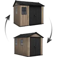 Keter Casetta da giardino Apex 7,5 x 9 Ashwood, con pavimento