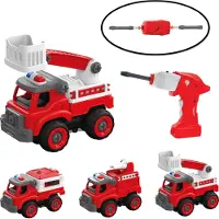 Lexibook Crosslander Fireman set di camion dei pompieri 3 in 1 con trapano elettrico