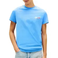 Tommy Hilfiger Slim Sign Chest T-shirt Blue Twilight Taglia: S | T-shirt stampate Outlet | Uomo | Blu