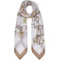 Liu Jo foulard da donna con stampa a fantasia catene naturale