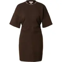 Calvin Klein Ss Logo Rib Interlock Dress Dark Coffee Taglia: S | Abiti Mini Outlet | Donna | Marrone