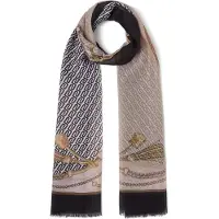Liu Jo stola double da donna stampa catene e logo monogram all over nera
