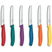 Victorinox Swiss Classic 6.7836.6C1 Tomato &amp; Table Knife, Wavy, Multicolor, set di 6 coltelli da pomodoro