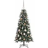 vidaXL Albero di Natale artificiale verde 120 cm PVC, plastica e acciaio